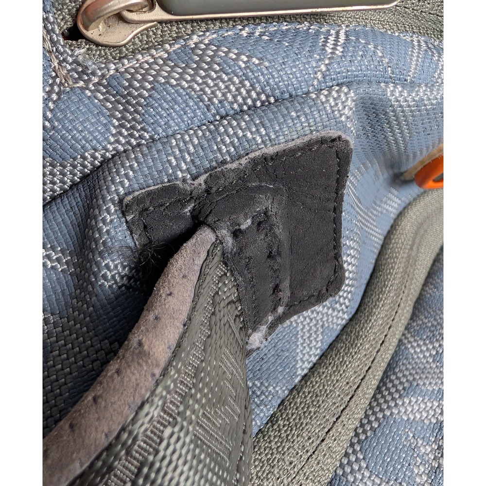 Merrell Gray Backpack Utility Organizer Laptop Travel Hiking Bag Orange Interior - Picture 8 of 16